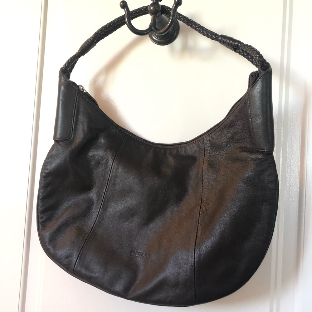 Desmo Chocolate Brown Leather Bag